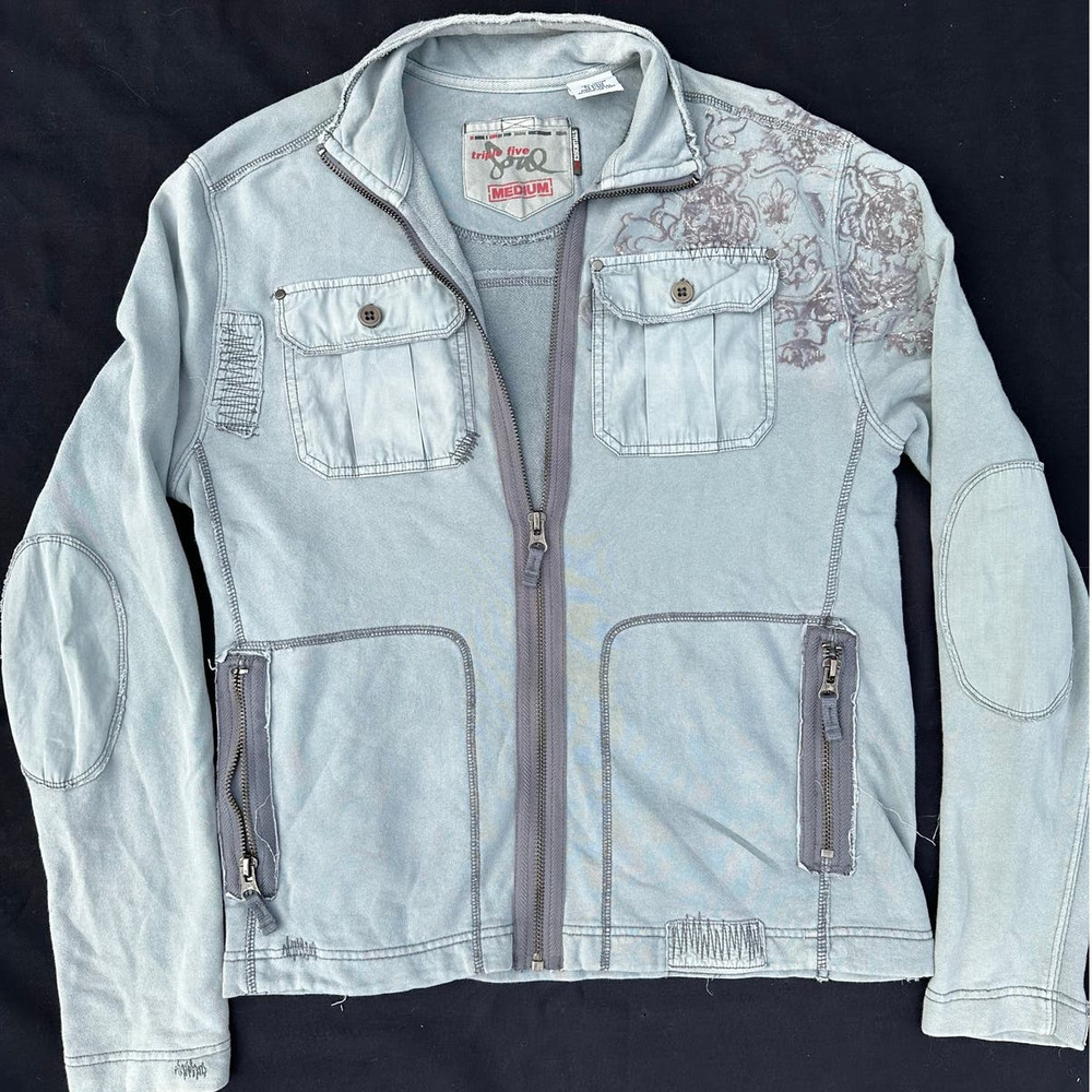 RARE Y2K Triple Five Soul Essentials Multipocket Zipper Jacket